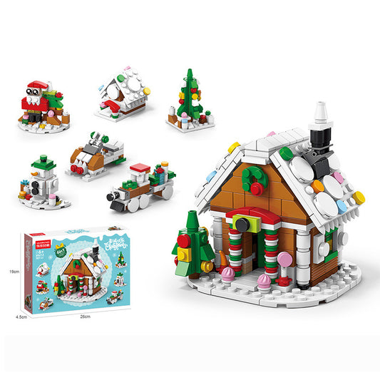 Christmas Building Block Set DIY Assembly Mini Block Set montessori
