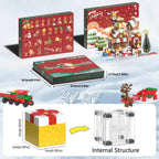 A family enjoying building the Magnetic Christmas Countdown Calendar together during the holidays.