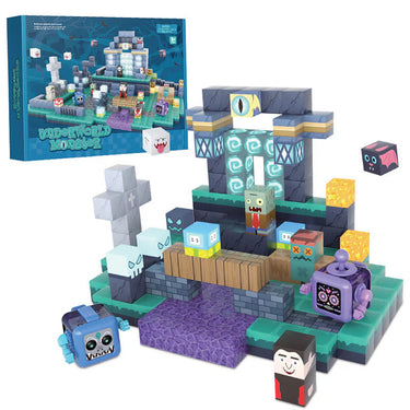 Brave toddler building magnetic monster world | STEM learning toy for 3+ year olds | Award-winning creative blocks