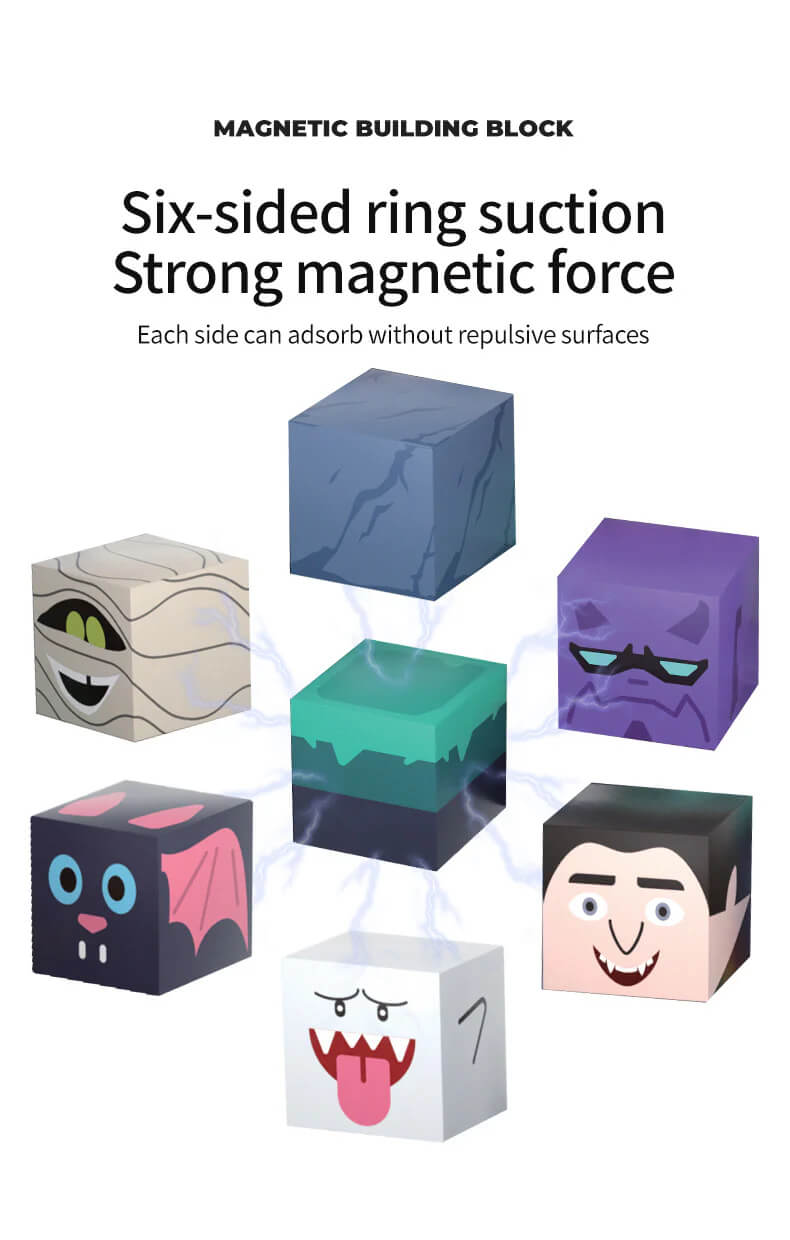 Brave toddler building magnetic monster world | STEM learning toy for 3+ year olds | Award-winning creative blocks