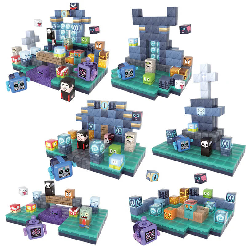 Brave toddler building magnetic monster world | STEM learning toy for 3+ year olds | Award-winning creative blocks