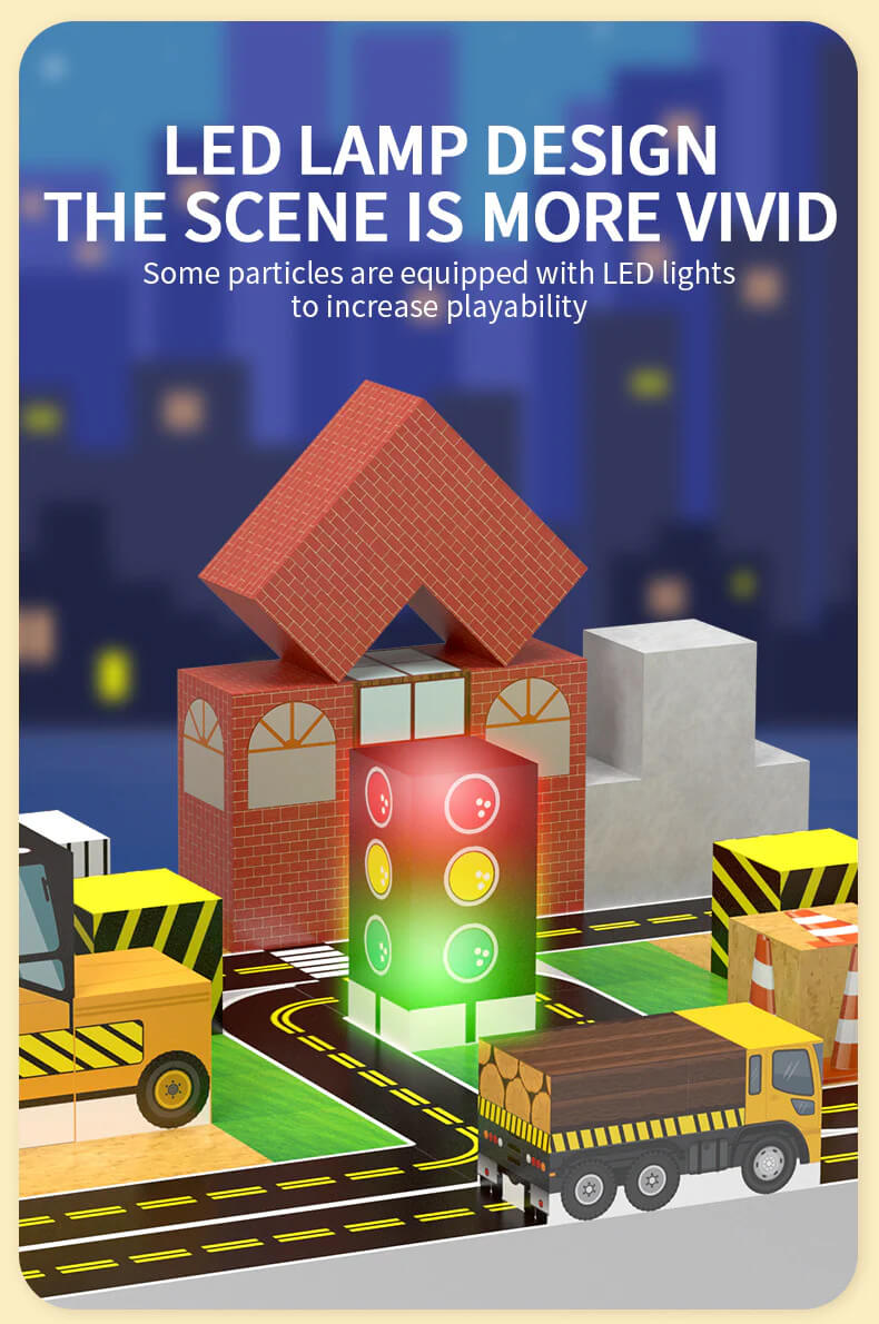 Cranes, signals, roads and tracks for endless configurations | Best open ended blocks gift