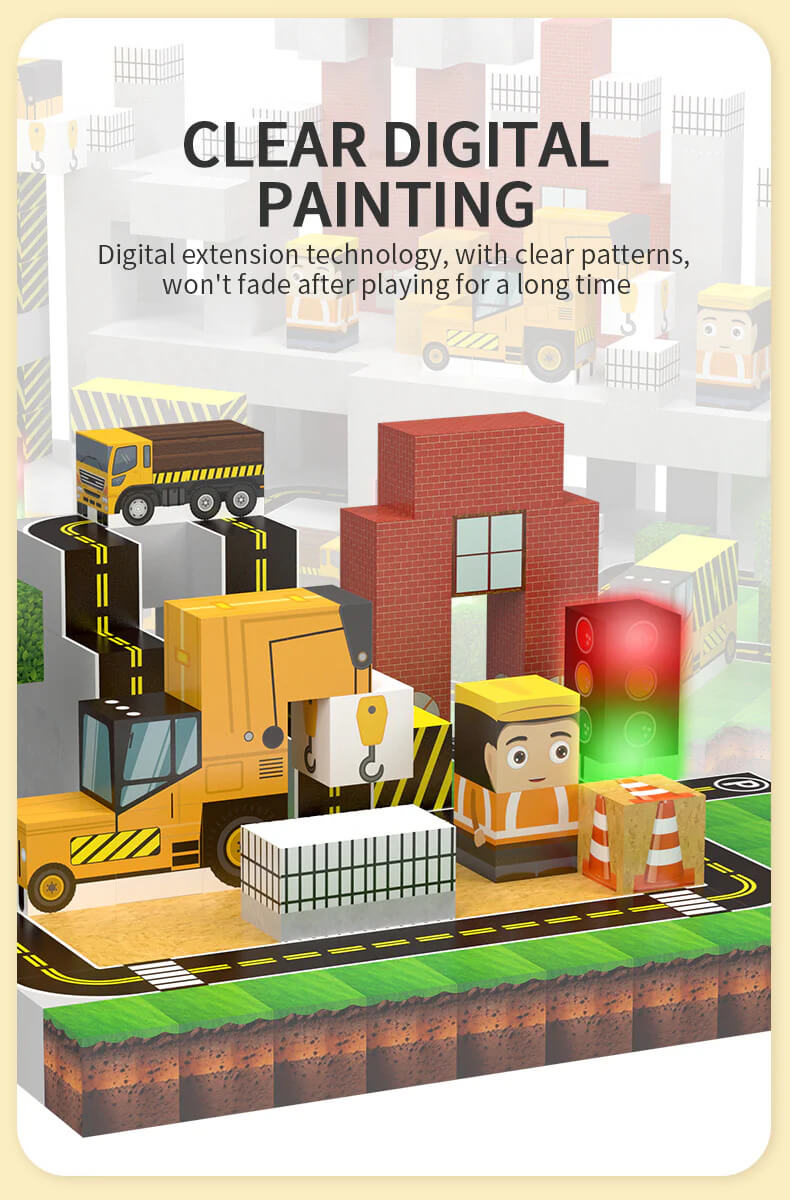 Cranes, signals, roads and tracks for endless configurations | Best open ended blocks gift