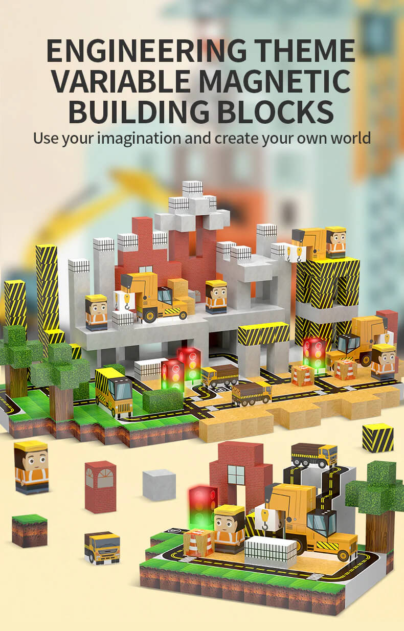 Cranes, signals, roads and tracks for endless configurations | Best open ended blocks gift