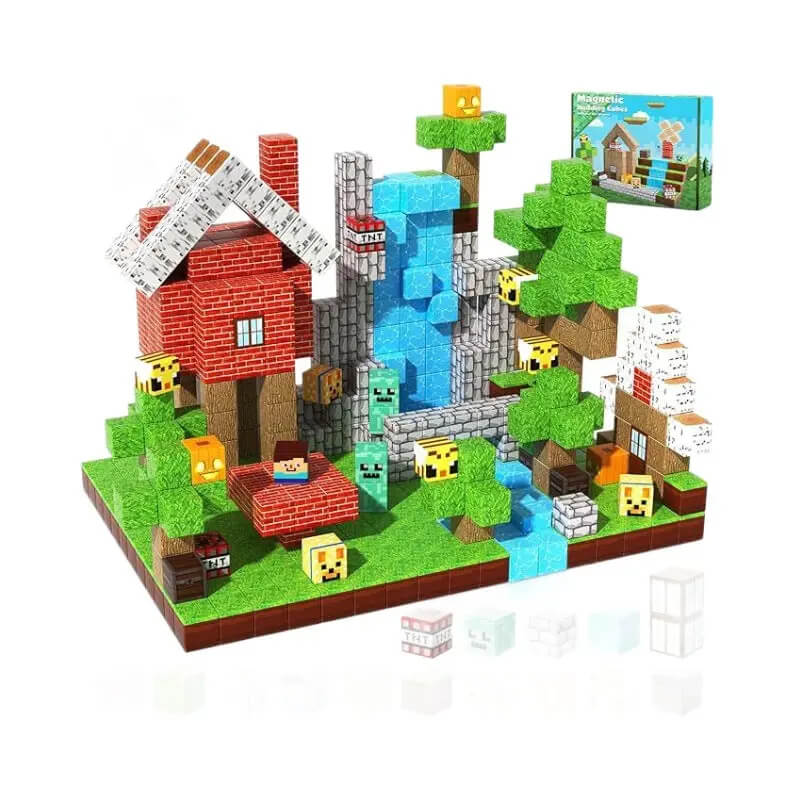 Forest & Home magnetic building blocks set for kids – nature-inspired creative toy set