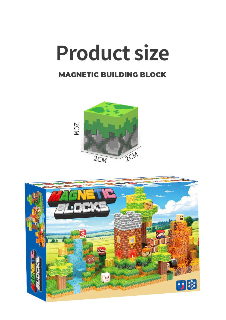 Magnetic adventure building blocks set with fantasy terrain and cute characters – best toys for 3 year olds