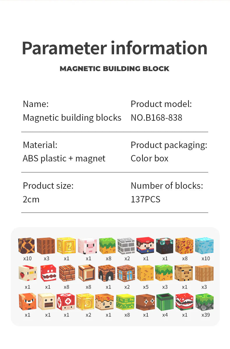 Magnetic adventure building blocks set with fantasy terrain and cute characters – best toys for 3 year olds