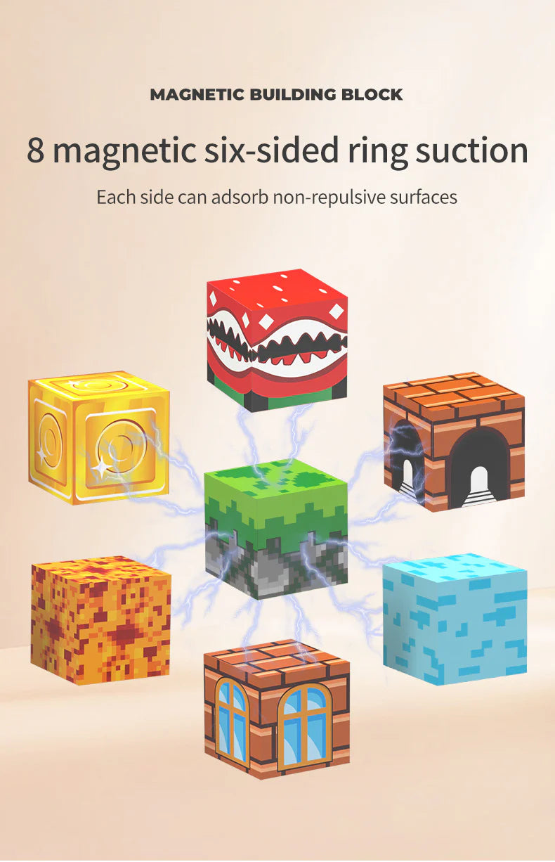 Magnetic adventure building blocks set with fantasy terrain and cute characters – best toys for 3 year olds