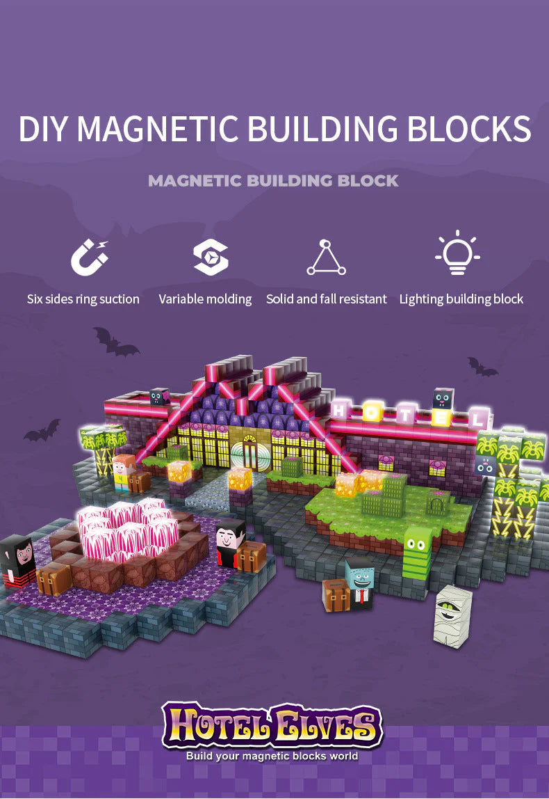 Montessori Magnetic Blocks:Hotel Elves montessori