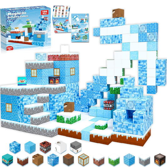 Montessori Magnetic Blocks:Snow World montessori