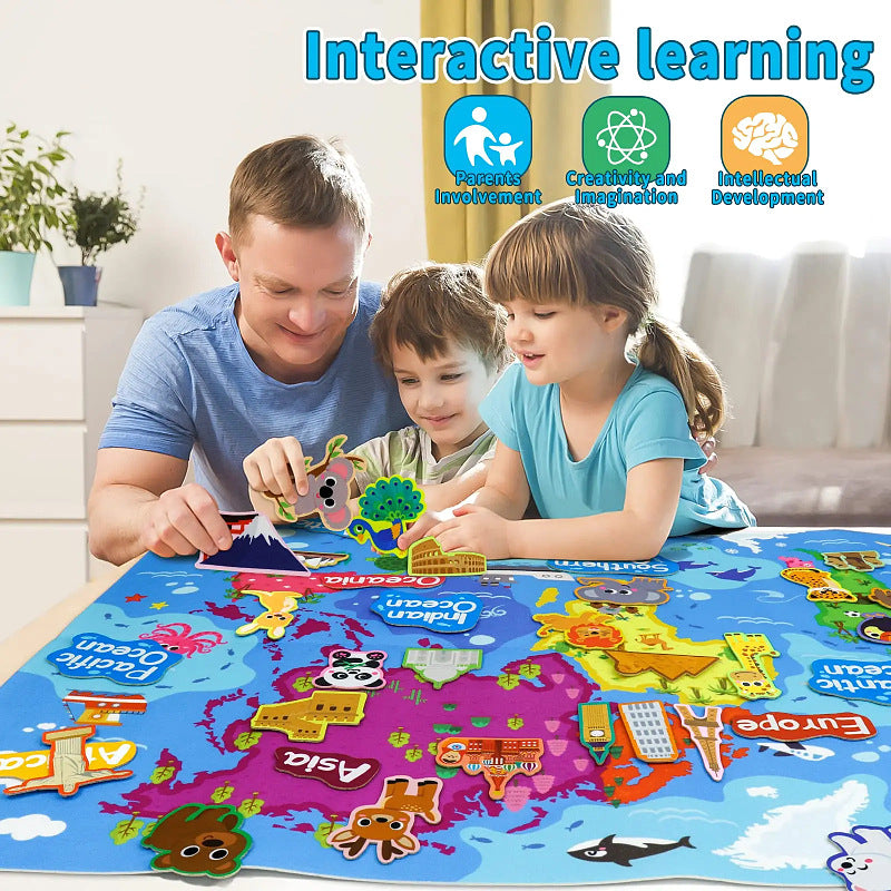 Busy board toddler toy designed to boost fine motor skills and encourage storytelling and role-play