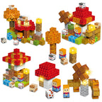 Pixel farm magnetic building blocks set with animals, river, barn and windmill – best toys for 3 year olds to build and explore