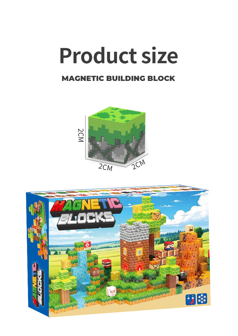 Magnetic adventure building blocks set with fantasy terrain and cute characters – best toys for 3 year olds
