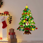  A joyful child hanging DIY Christmas ornaments on the tree, enjoying creative play with our kid-friendly decoration set.