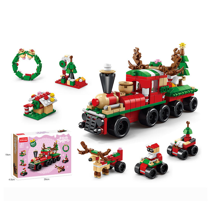 Christmas Building Block Set DIY Assembly Mini Block Set montessori