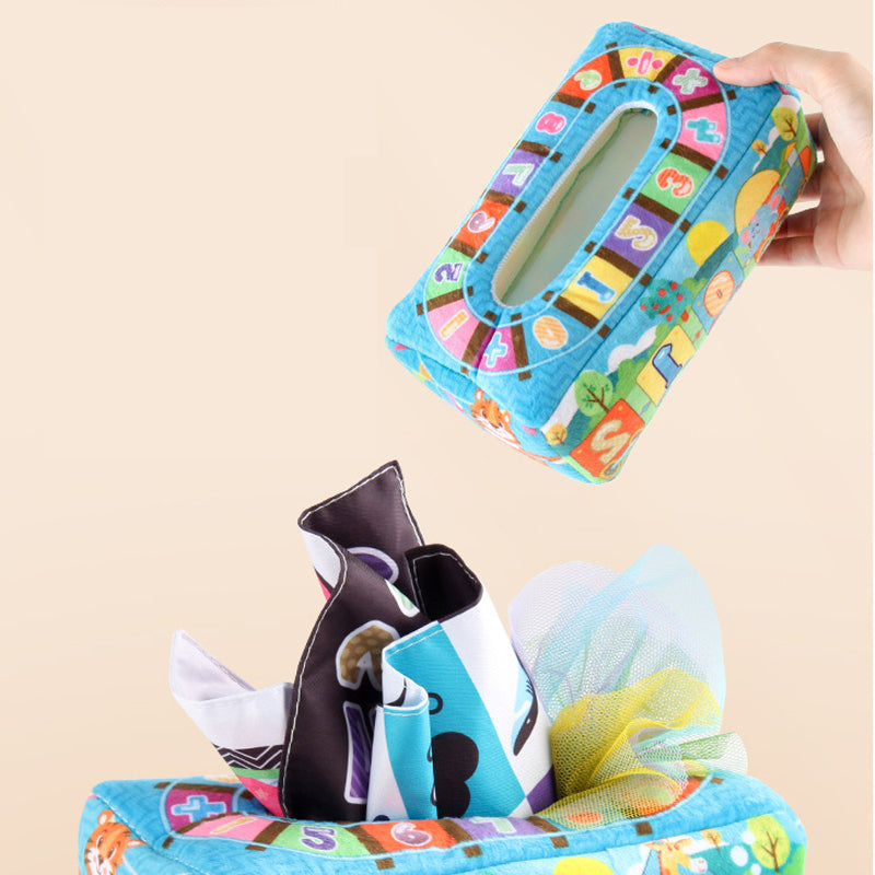 Elastic cotton storage box for baby toys, soft, durable, and easy to use during playtime