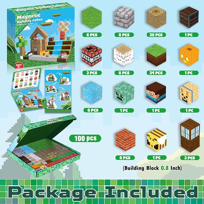 Forest & Home magnetic building blocks set for kids – nature-inspired creative toy set