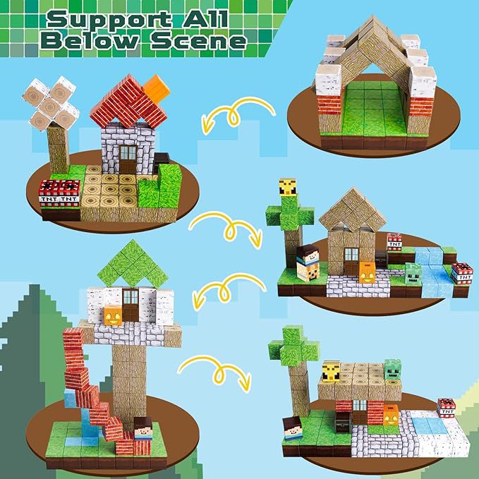 Forest & Home magnetic building blocks set for kids – nature-inspired creative toy set