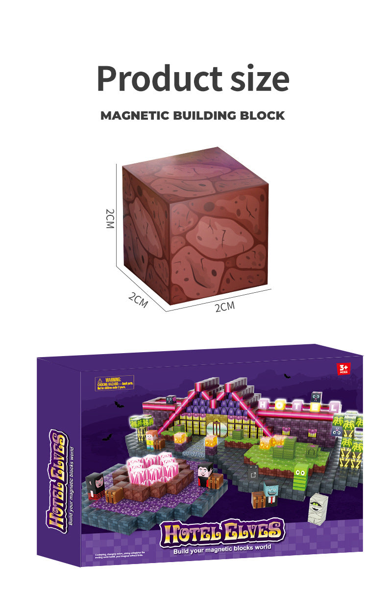 Montessori Magnetic Blocks:Hotel Elves