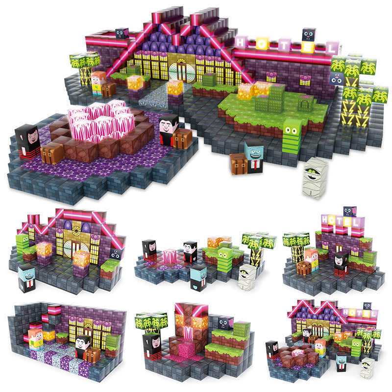 Montessori Magnetic Blocks:Hotel Elves