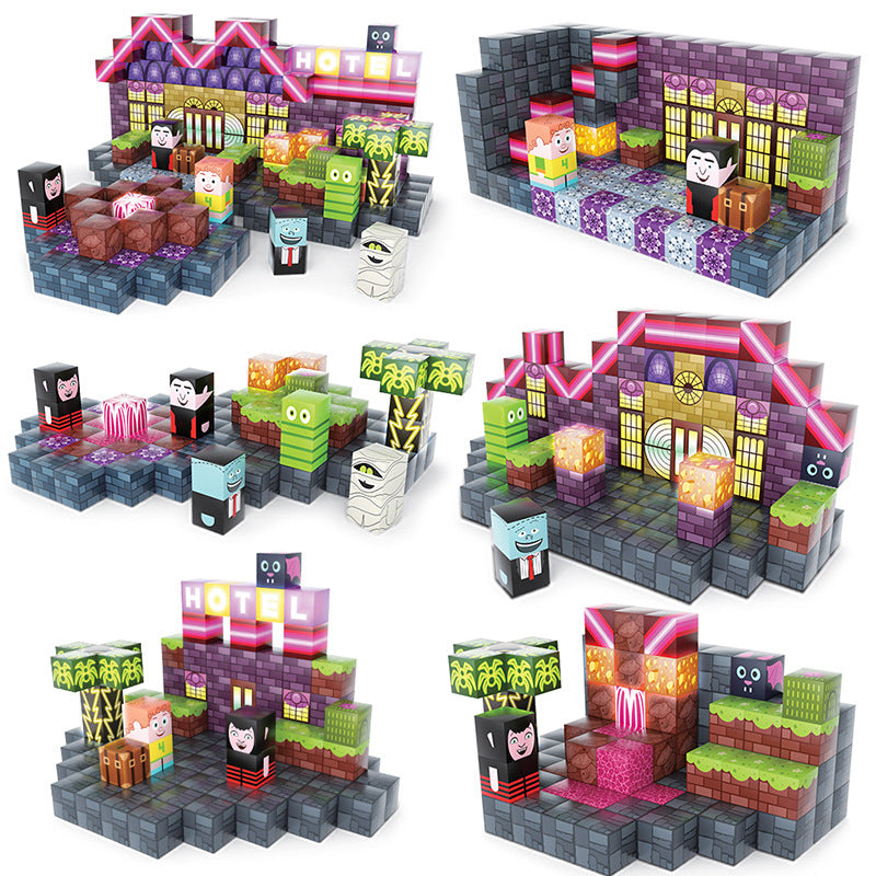 Montessori Magnetic Blocks:Hotel Elves