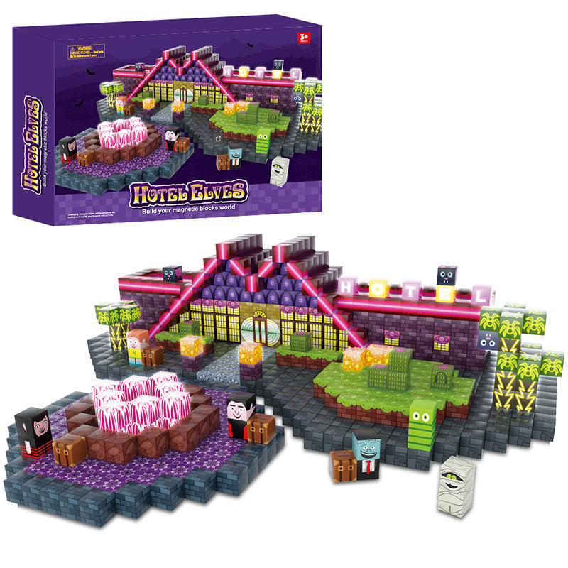 Montessori Magnetic Blocks:Hotel Elves