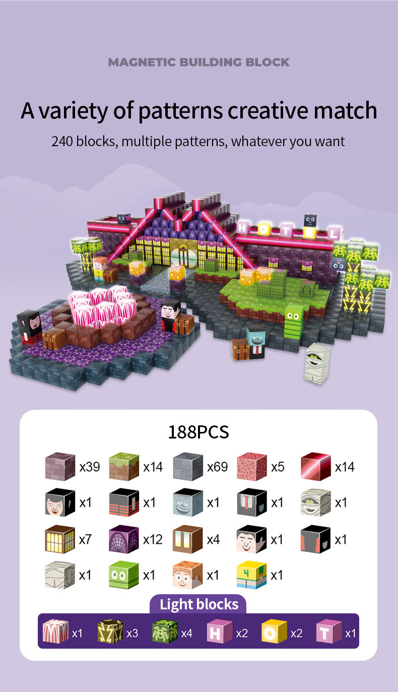 Montessori Magnetic Blocks:Hotel Elves