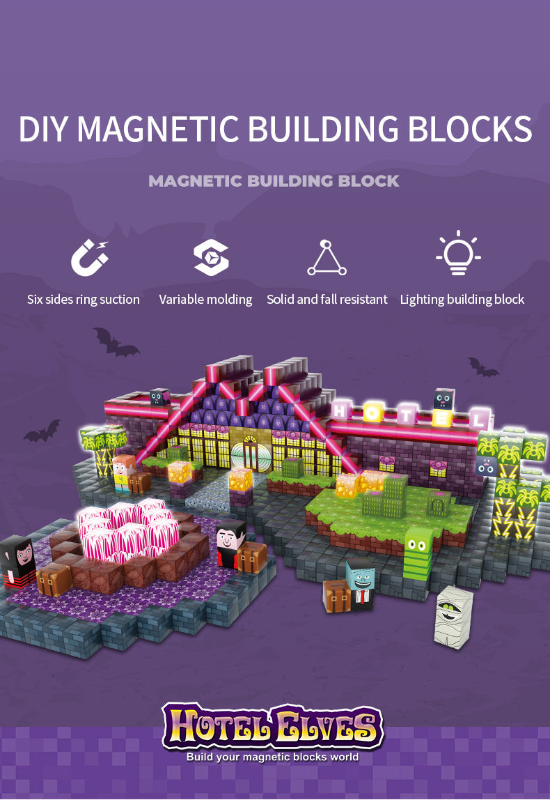 Montessori Magnetic Blocks:Hotel Elves