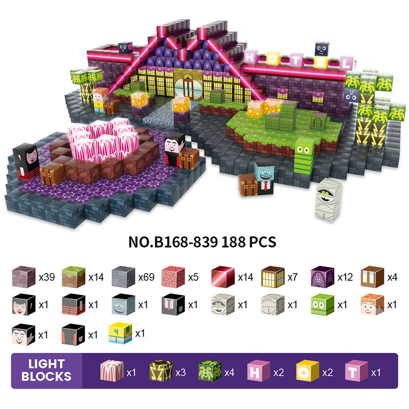 Montessori Magnetic Blocks:Hotel Elves