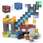 166-piece magnetic building blocks set for kids - create your own knight adventure kingdom with swords, monsters, and treasures
