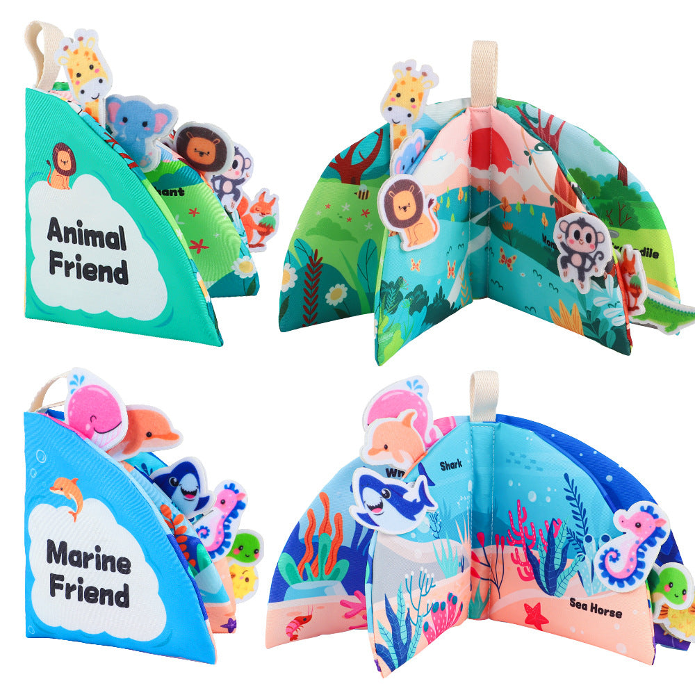 Durable tear-resistant busy book featuring sensory-rich patterns and strong Velcro for fun matching games that develop babies’ cognitive, sensory, and hand-eye coordination skills.