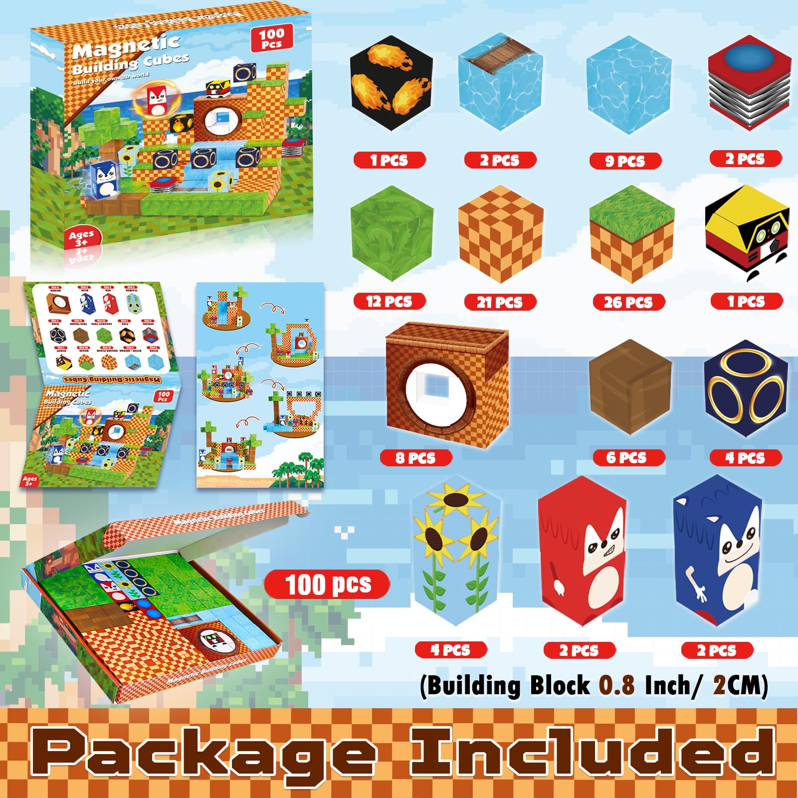 Montessori Magnetic Blocks:Adventure on Mushroom Island