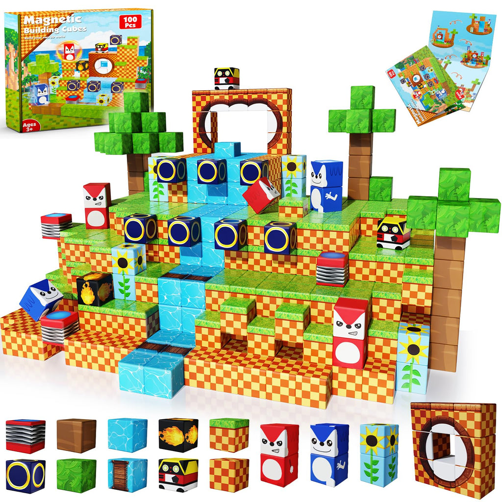 Montessori Magnetic Blocks:Adventure on Mushroom Island
