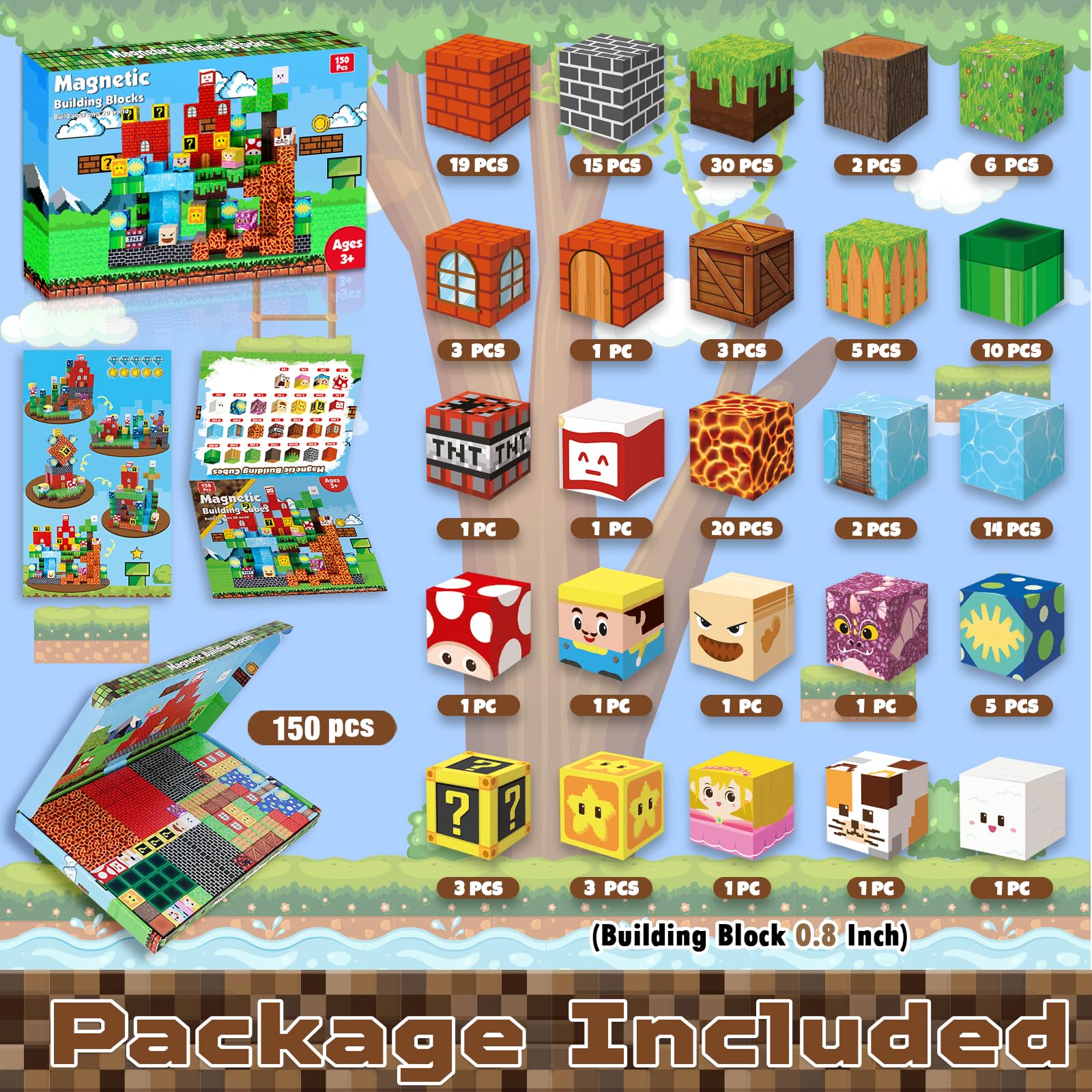Montessori Magnetic Blocks:Adventure on Mushroom Island