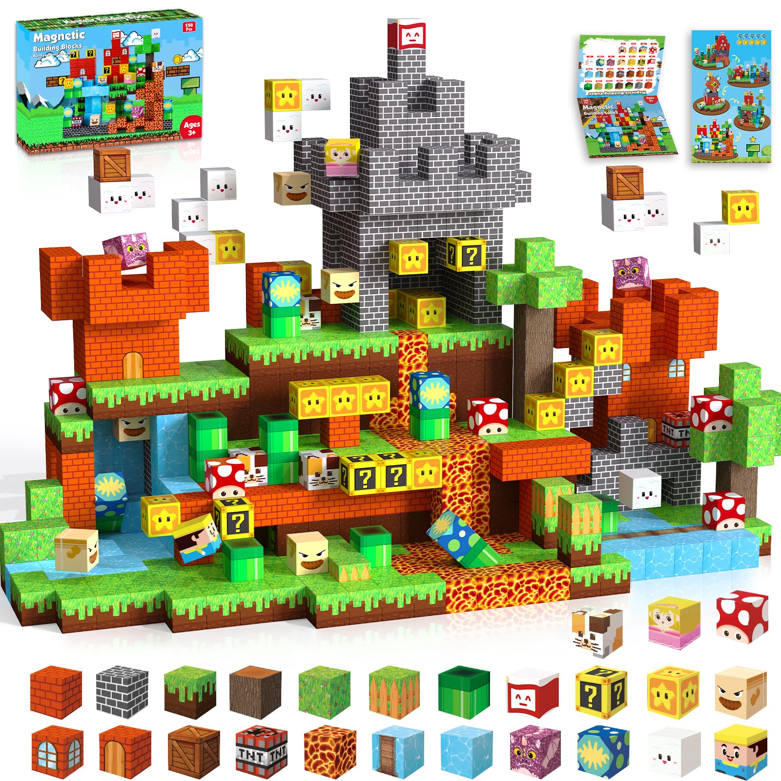 Montessori Magnetic Blocks:Adventure on Mushroom Island