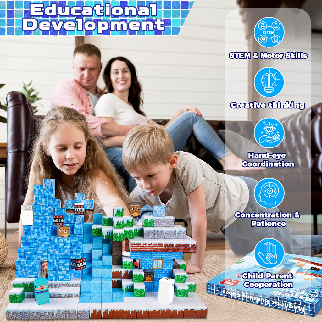 Montessori Magnetic Blocks:Snow World