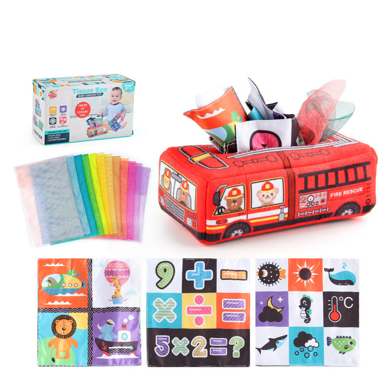 Montessori Sensory Tissue Box Toy – Happy learning(6–12M)
