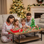  All 24 models from the Christian building set, including a Christmas tree, snowman, reindeer, and Santa Claus.