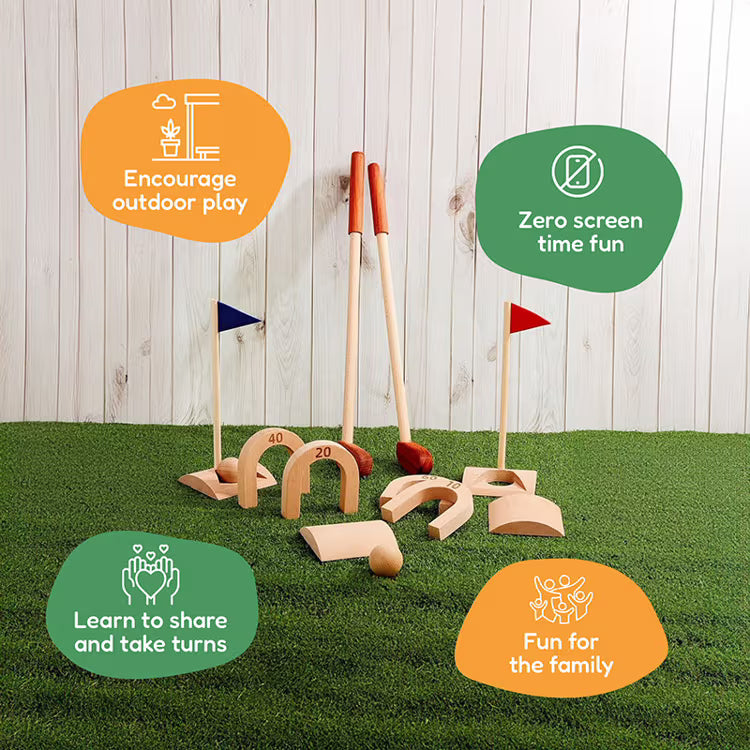 Smooth natural wood Montessori toy made from sustainable materials, safe for kids
