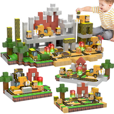 Cranes, signals, roads and tracks for endless configurations | Best open ended blocks gift