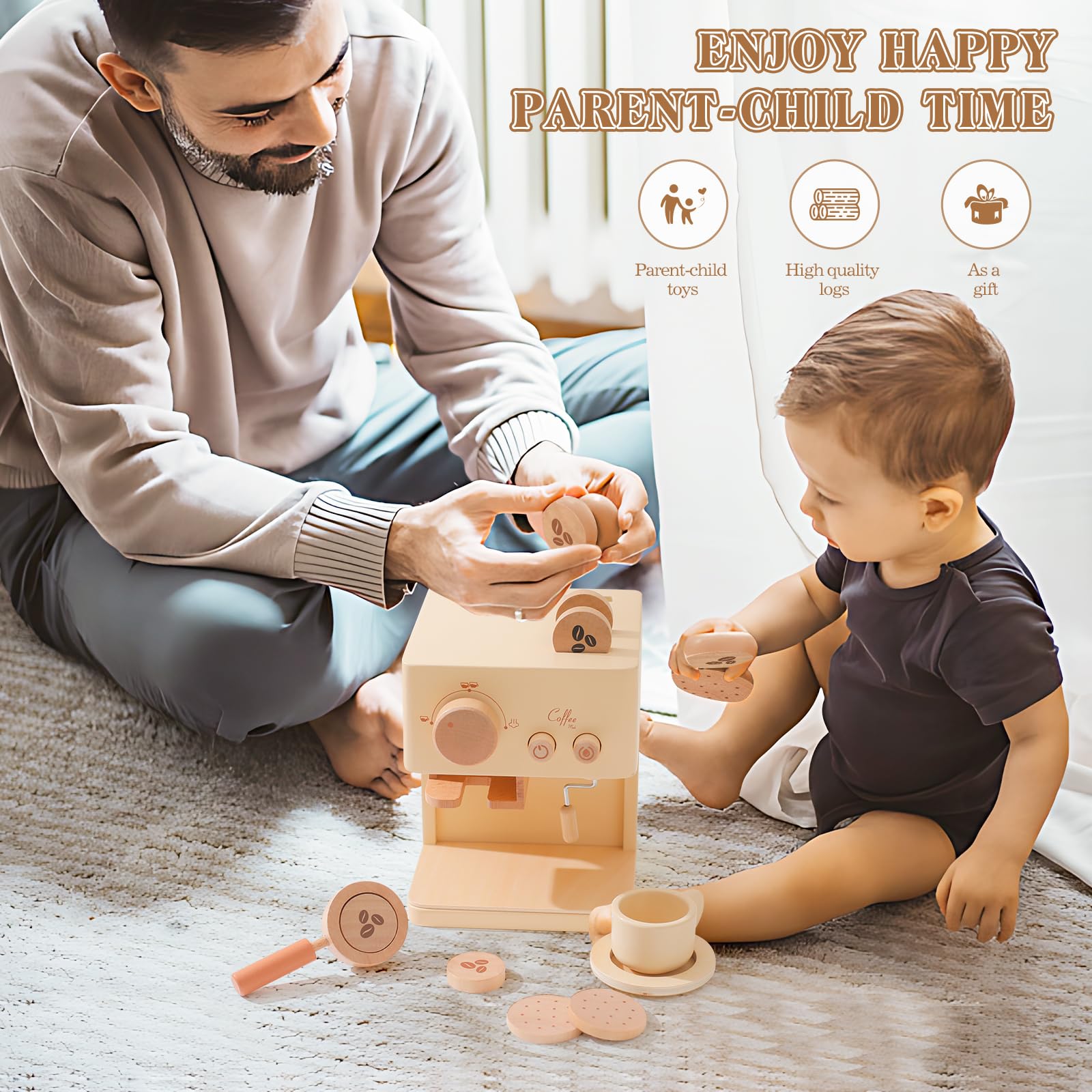 Happy parent-child playtime with interactive toy set – bonding and joyful learning experience