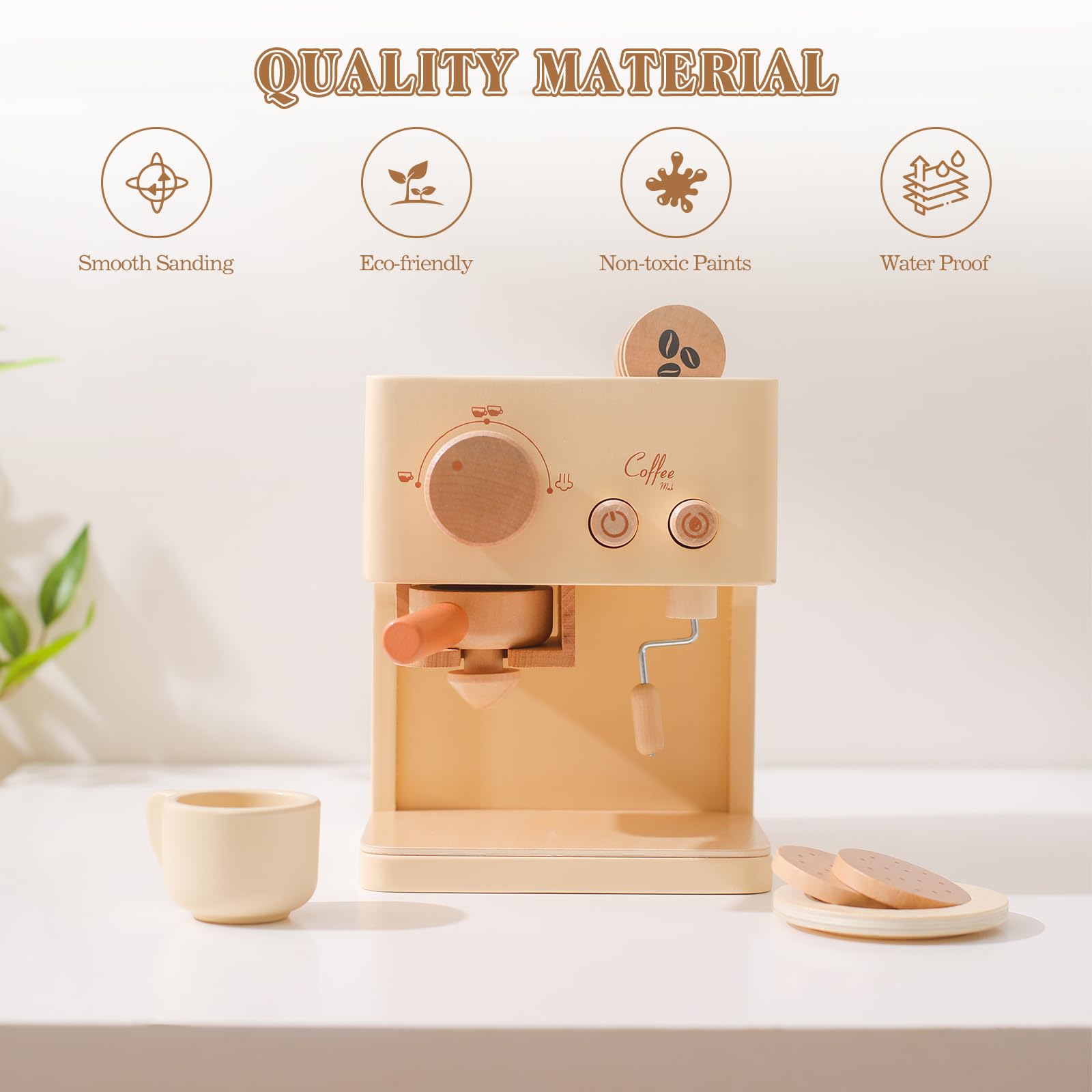 Premium quality wooden toy with smooth finish, eco-friendly non-toxic paint, and waterproof protection