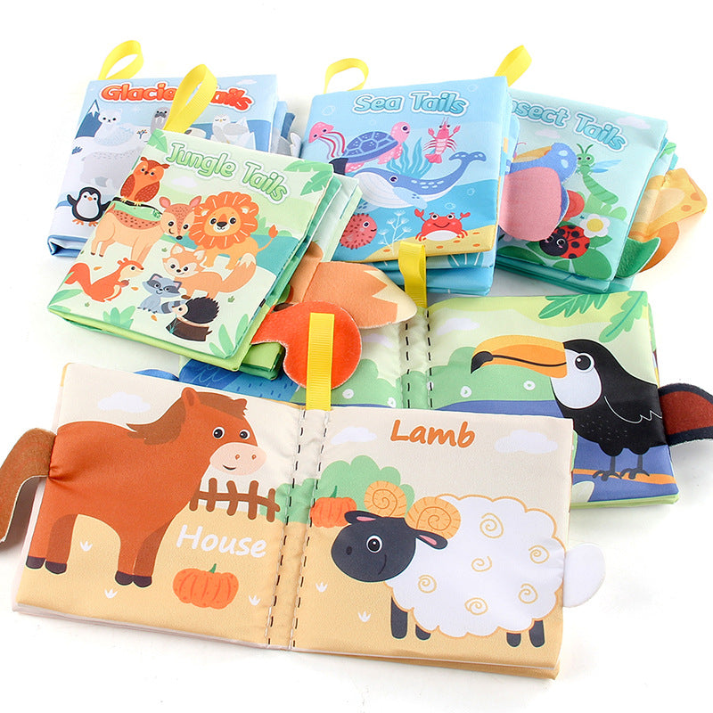 Baby's First Library Sensory Book – Bright, interactive fabric book for early learning and sensory play.