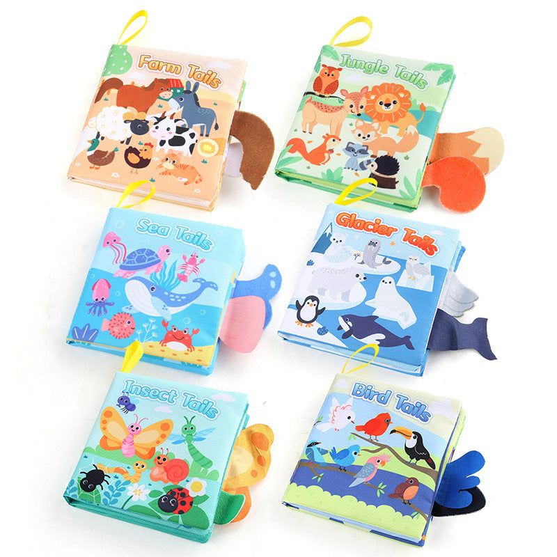 Baby's First Library Sensory Book – Bright, interactive fabric book for early learning and sensory play.