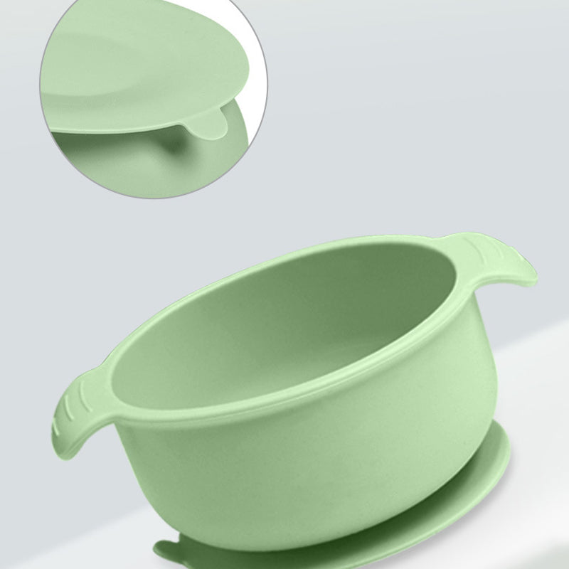 Baby suction plate with extra-strong base to prevent tipping and mess