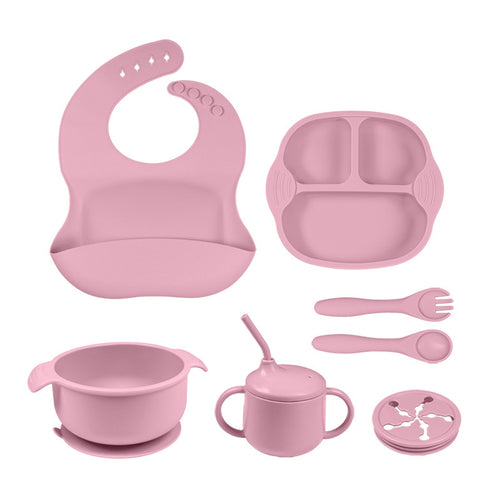 Montessori Bite Set:Baby Silicone Dinner Plate