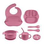 Montessori Bite Set:Baby Silicone Dinner Plate