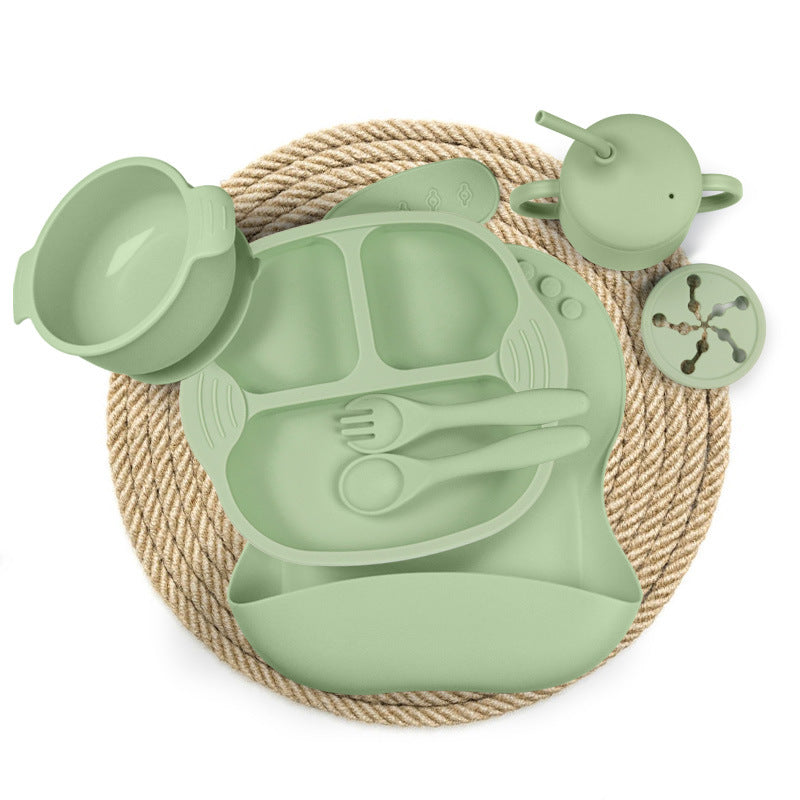 Montessori Bite Set:Baby Silicone Dinner Plate montessori