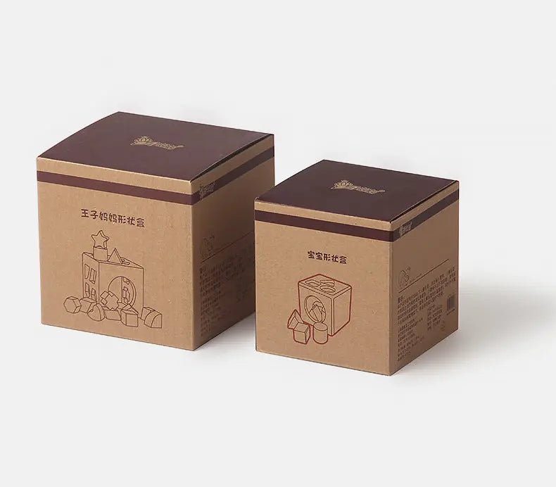 Beech Wood Geometric Blocks - Cognitive Development Toys montessori