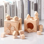 Beech Wood Geometric Blocks - Cognitive Development Toys